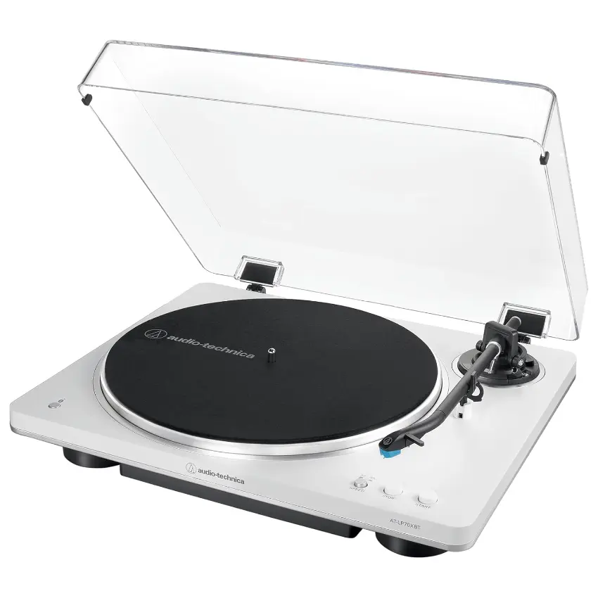 Bandeja Giradiscos Audio-Technica AT-LP70XBT con Bluetooth (Blanco / Plateado) Bandeja Giradiscos Audio-Technica AT-LP70XBT con Bluetooth (Blanco / Plateado)