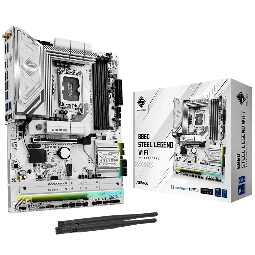 Motherboard ASRock B860 STEEL LEGEND WIFI, Socket 1851 Motherboard ASRock B860 STEEL LEGEND WIFI, Socket 1851