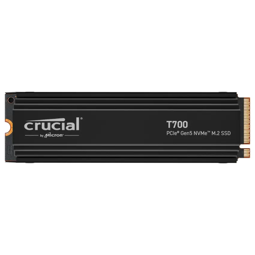 Disco SSD Crucial T700 NVMe, NAND TLC, PCIe 5.0, M.2 2280, Disipador Disco SSD Crucial T700 NVMe, NAND TLC, PCIe 5.0, M.2 2280, Disipador