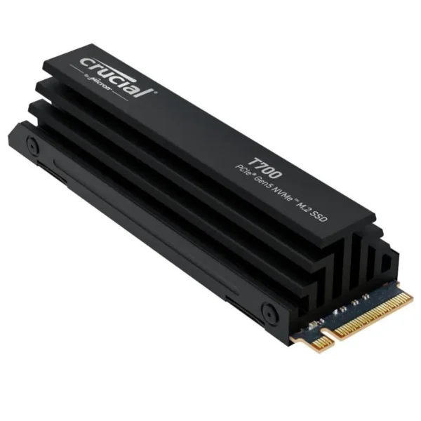 Disco SSD Crucial T700 NVMe, NAND TLC, PCIe 5.0, M.2 2280, Disipador