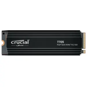 Disco SSD Crucial T705 NVMe, NAND TLC, PCIe 5.0, M.2 2280, Disipador