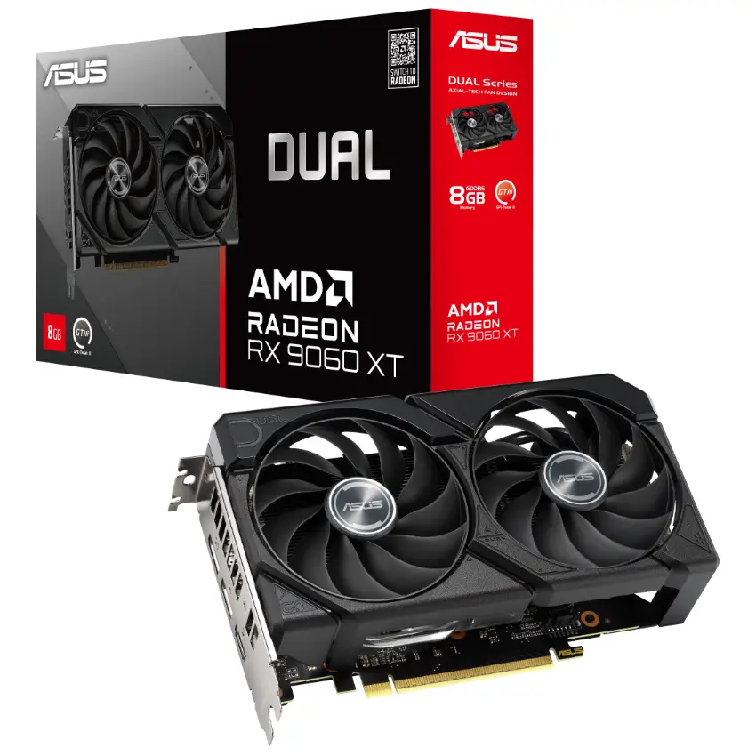 Placa de Video ASUS Dual Radeon RX 9060 XT 8G GDDR6