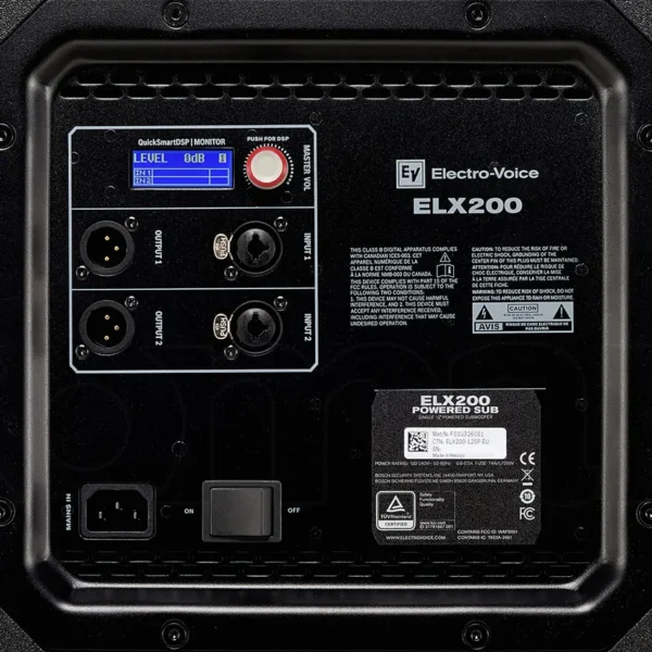 Subwoofer Activo Electro-Voice ELX200-12SP, Woofer 12", Potencia 1200W, DSP