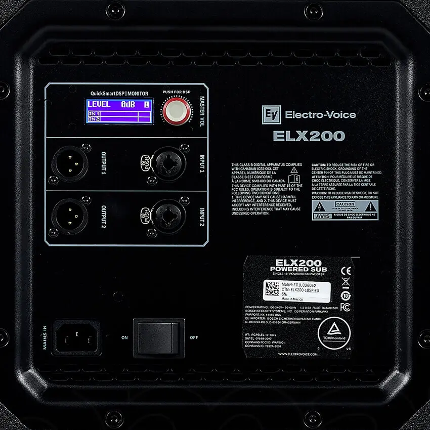Subwoofer Activo Electro-Voice ELX200-18SP, Woofer 18", Potencia 1200W, DSP