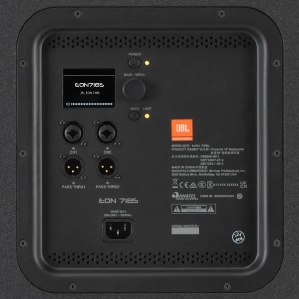Subwoofer Activo JBL EON718s, Woofer 18", Potencia 1500W, DSP