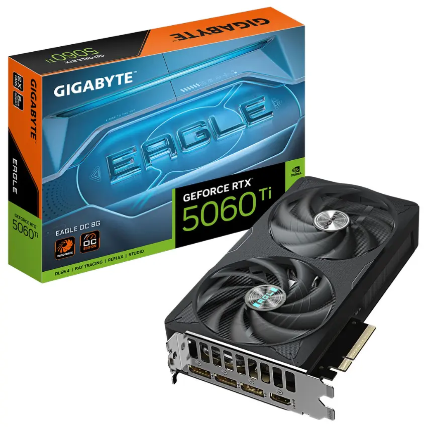 Placa de Video Gigabyte GeForce RTX 5060 Ti EAGLE OC 8GB GDDR7