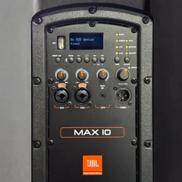 Altavoz Portátil Activo JBL MAX 10, Woofer 10", Potencia 500W, Bluetooth