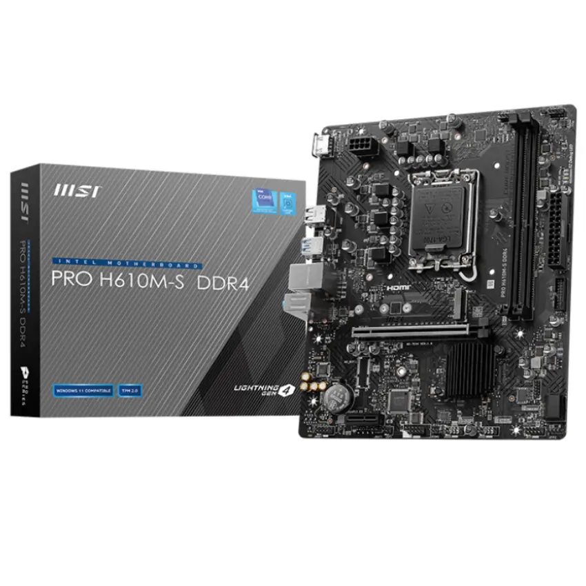 Motherboard MSI PRO H610M-S DDR4, Socket 1700 Motherboard MSI PRO H610M-S DDR4, Socket 1700