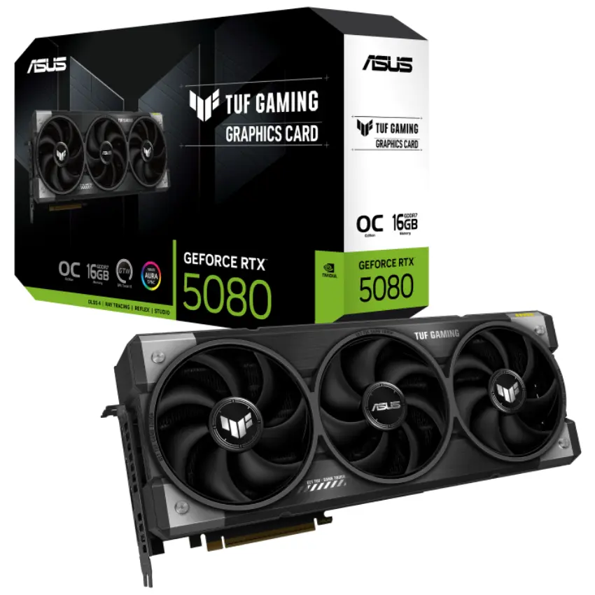 Placa de Video ASUS TUF Gaming GeForce RTX 5080 16GB GDDR7 OC Edition