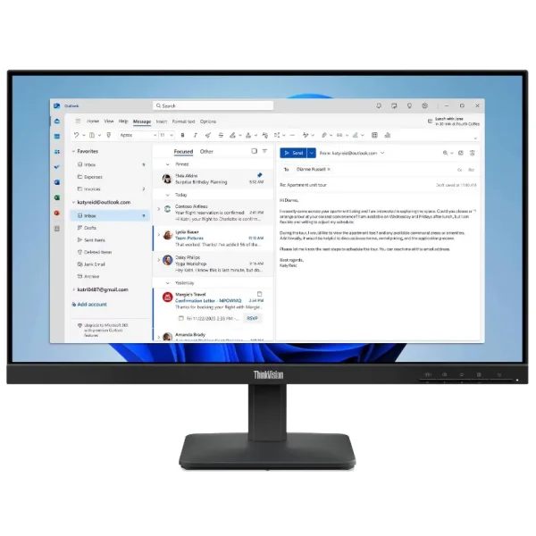 Monitor Lenovo ThinkVision S24-4e, 23.8", 100Hz, IPS, 1920x1080, 4ms, VGA, HDMI