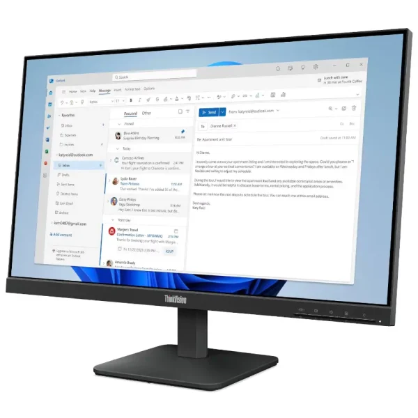 Monitor Lenovo ThinkVision S24-4e, 23.8", 100Hz, IPS, 1920x1080, 4ms, VGA, HDMI