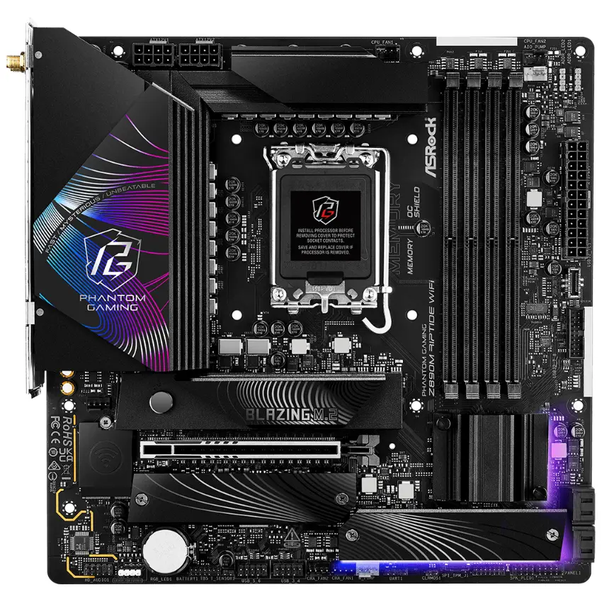 Motherboard ASRock Z890M RIPTIDE WIFI, Socket 1851 Motherboard ASRock Z890M RIPTIDE WIFI, Socket 1851