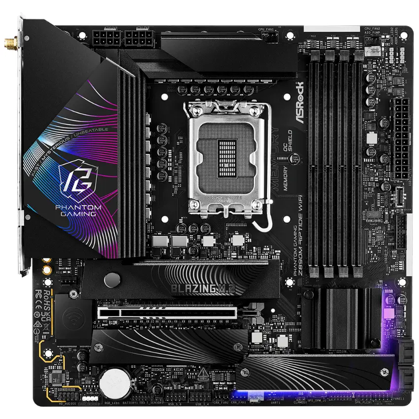 Motherboard ASRock Z890M RIPTIDE WIFI, Socket 1851 Motherboard ASRock Z890M RIPTIDE WIFI, Socket 1851
