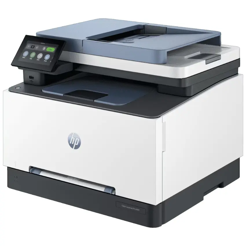 Impresora HP Color LaserJet Pro MFP 3303fdw, ADF, RJ-45, Wi-Fi, Fax, USB, Blanco/Gris/Azul