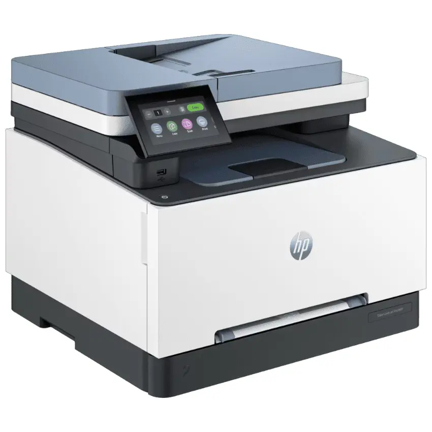Impresora HP Color LaserJet Pro MFP 3303fdw, ADF, RJ-45, Wi-Fi, Fax, USB, Blanco/Gris/Azul