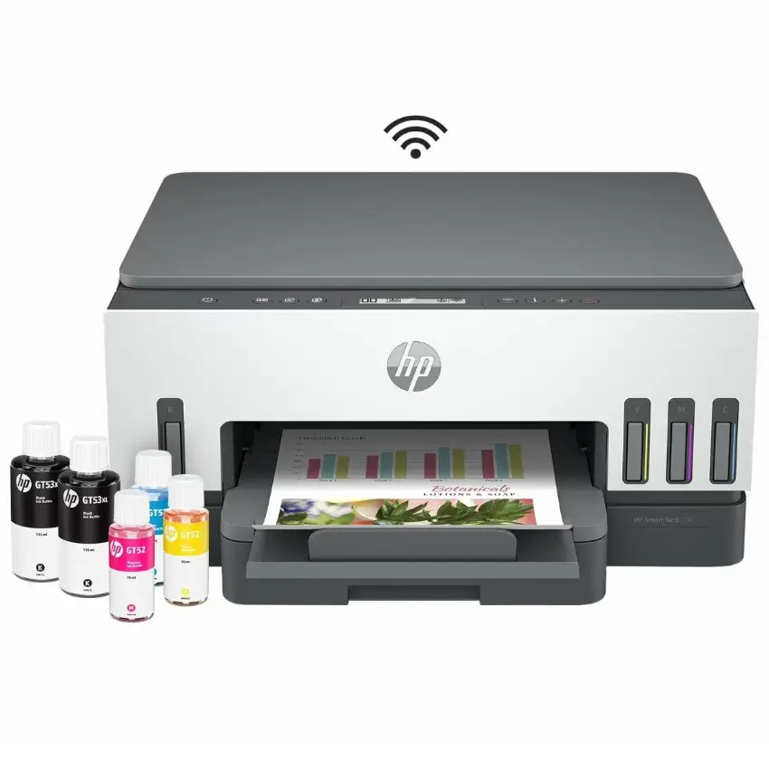 Impresora Multifunción HP Smart Tank 720, Wi-Fi, Bluetooth, Sistema Continuo, Blanco/Gris