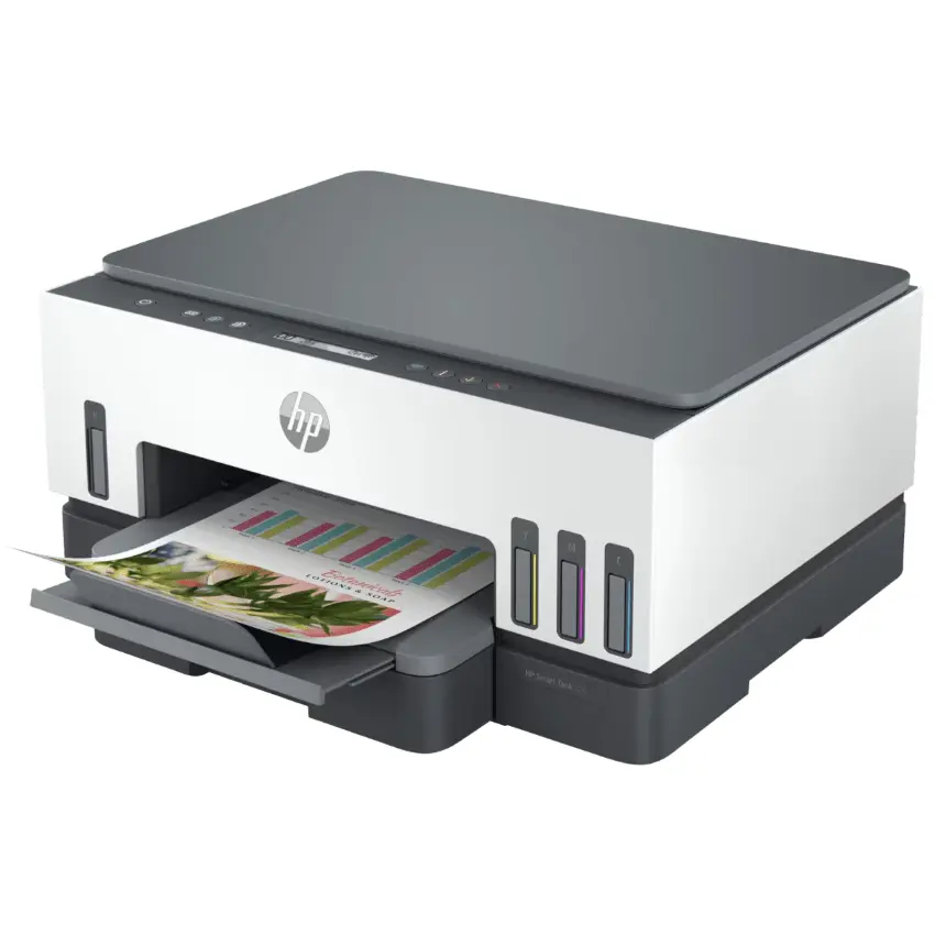 Impresora Multifunción HP Smart Tank 720, Wi-Fi, Bluetooth, Sistema Continuo, Blanco/Gris