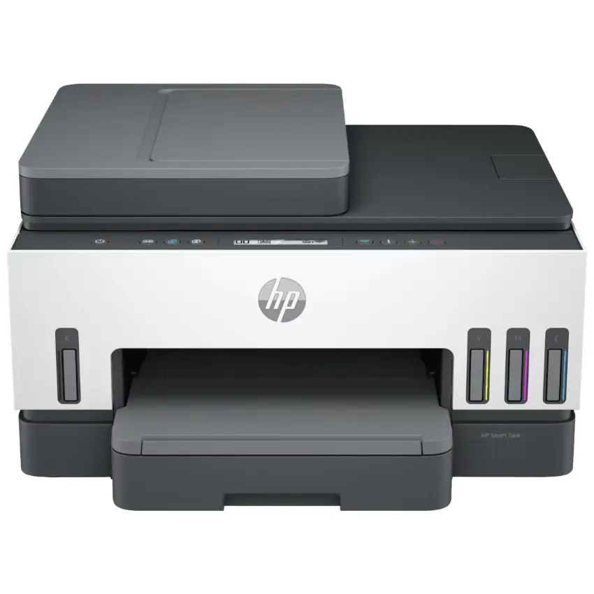 Impresora Multifunción HP Smart Tank 750, ADF, Wi-Fi, Bluetooth, Ethernet, Sistema Continuo, Blanco/Gris