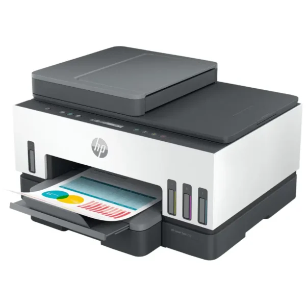 Impresora Multifunción HP Smart Tank 750, ADF, Wi-Fi, Bluetooth, Ethernet, Sistema Continuo, Blanco/Gris