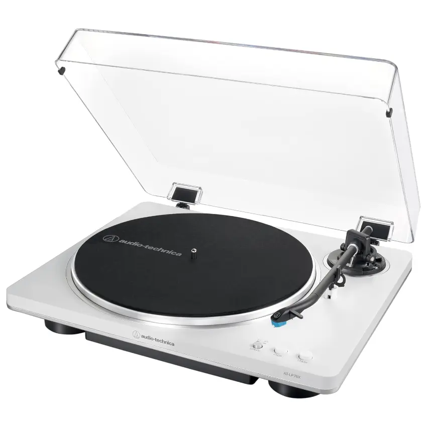 Bandeja Giradiscos Audio-Technica AT-LP70X (Blanco / Plateado) Bandeja Giradiscos Audio-Technica AT-LP70X (Blanco / Plateado)