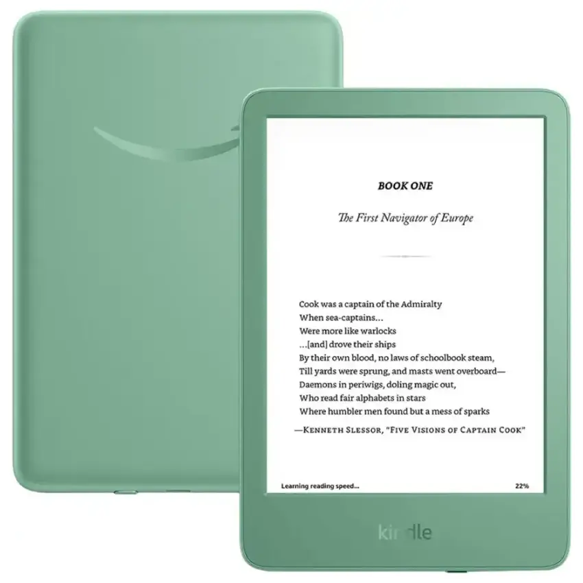 Tablet Amazon Kindle Gen 11, E-Reader, Pantalla 6", Almacenamiento 16GB, Versión 2024, Matcha, Verde Tablet Amazon Kindle Gen 11, E-Reader, Pantalla 6", Almacenamiento 16GB, Versión 2024, Matcha, Verde