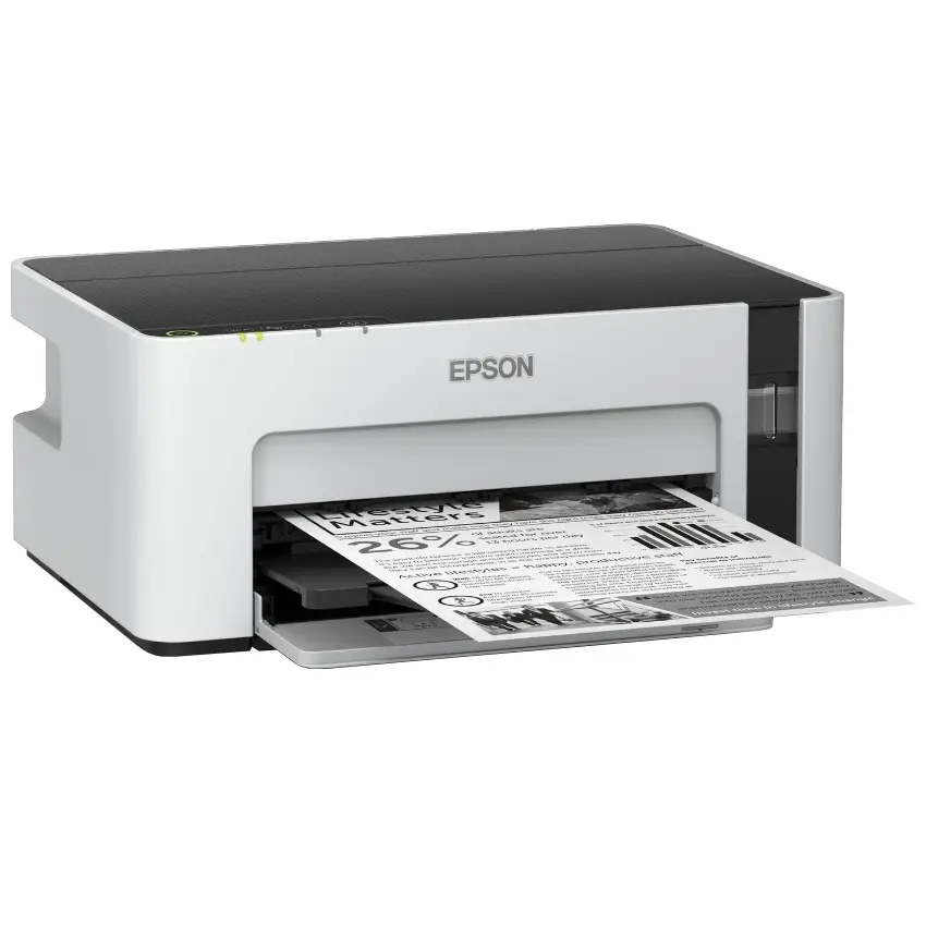 Impresora Epson EcoTank M1120, Wi-Fi, Sistema Continuo, Blanco/Gris
