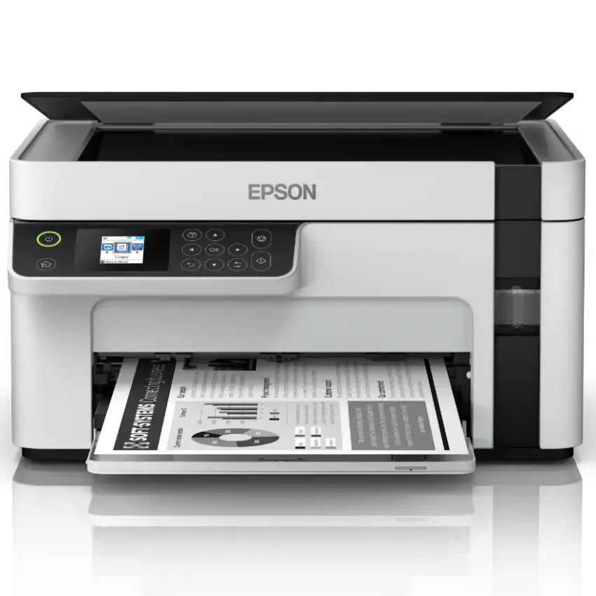 Impresora Multifunción Epson EcoTank M2120, Wi-Fi, Sistema Continuo, Blanco/Gris