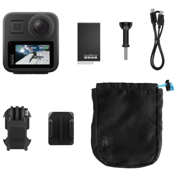 Cámara GoPro MAX 360 (2025), 16.6MP, Pantalla táctil, Wi-Fi, Bluetooth, Sumergible
