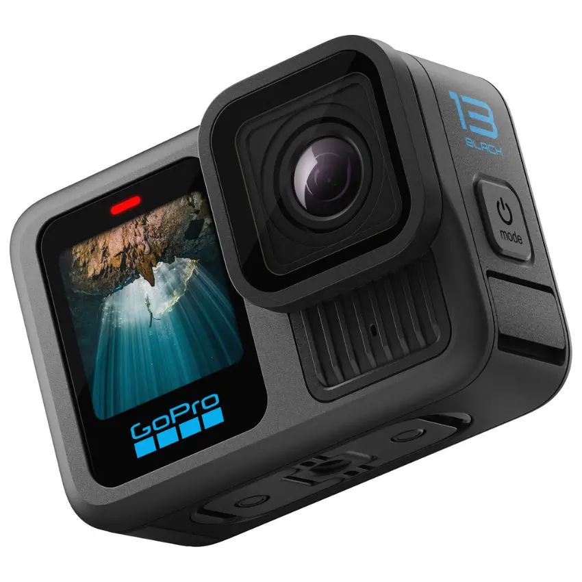 Cámara GoPro HERO13 Black Action Camera Bundle, The Handler, 2 Baterías Enduro, 2 Soportes Adhesivos Curvos, Tarjeta SanDisk MicroSD de 64 GB, Estuche