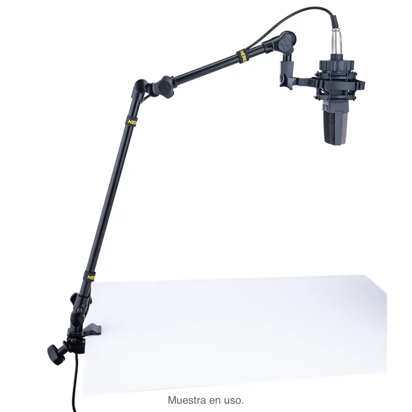 Soporte Universal para Micrófono y Cámara para Podcast, Brazo Articulado de Mesa