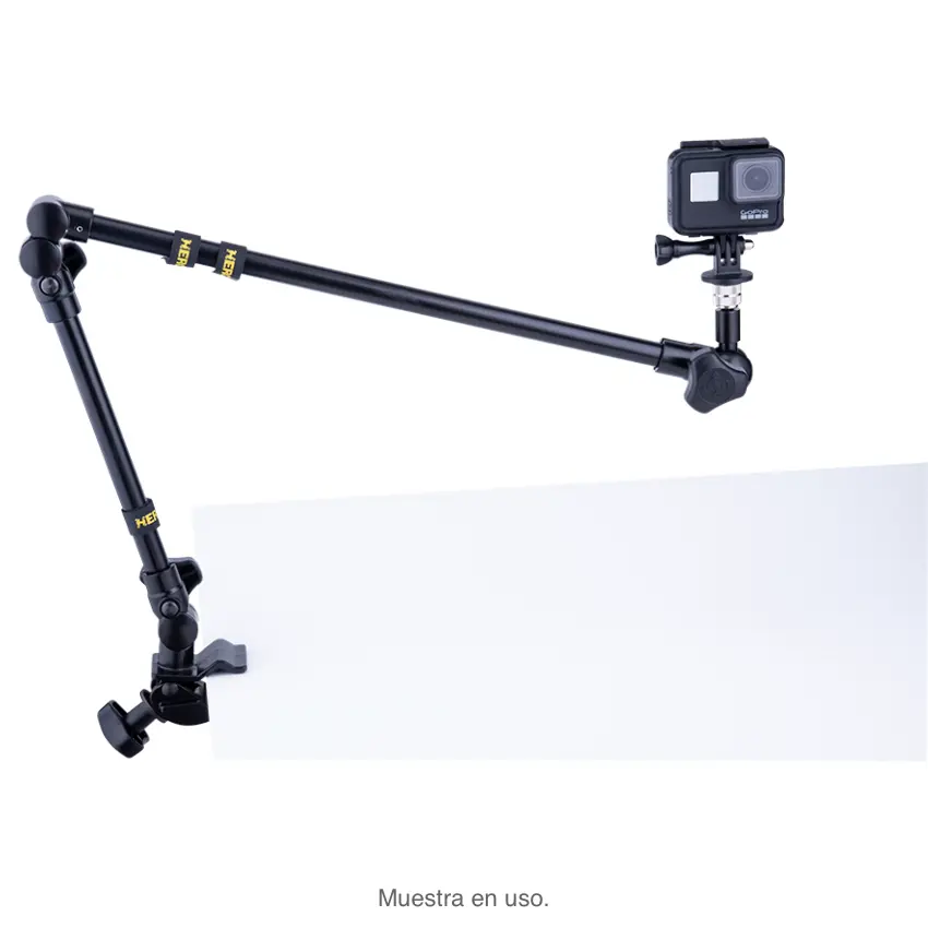 Soporte Universal para Micrófono y Cámara para Podcast, Brazo Articulado de Mesa