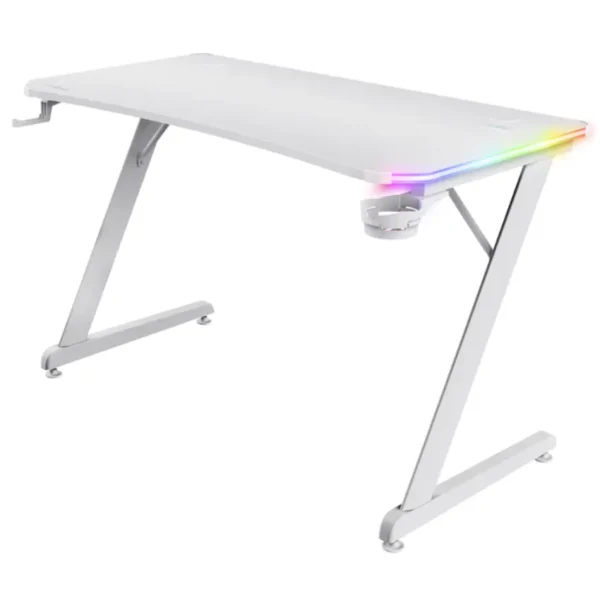 Escritorio Gamer Trust GXT 709W Luminus RGB Blanco