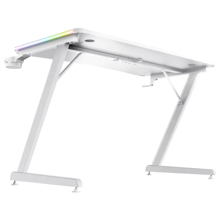 Escritorio Gamer Trust GXT 709W Luminus RGB Blanco