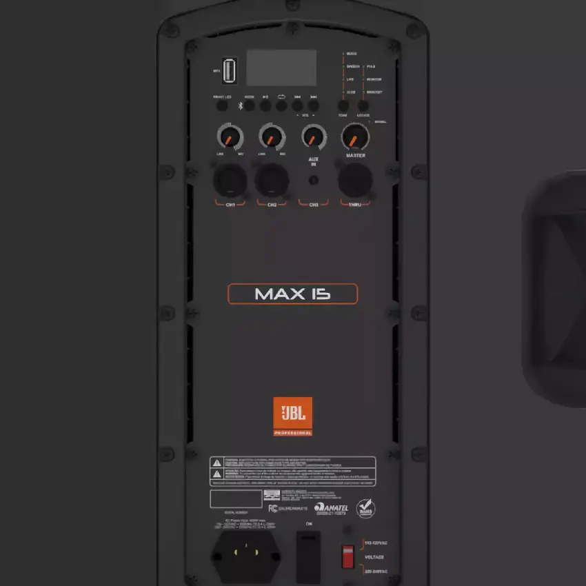 Altavoz Portátil Activo JBL MAX 15, Woofer 15", Potencia 700W, Bluetooth Altavoz Portátil Activo JBL MAX 15, Woofer 15", Potencia 700W, Bluetooth