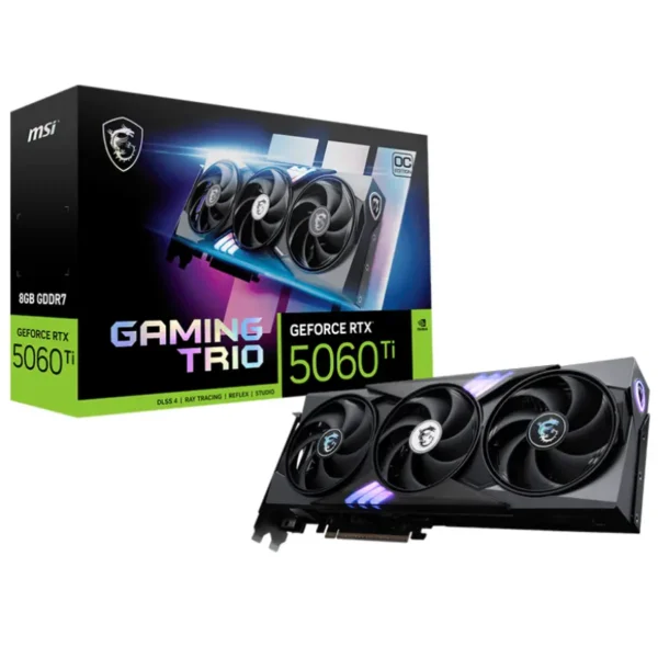 Placa de Video MSI GeForce RTX 5060 Ti 8G GAMING TRIO OC (8GB GDDR7)