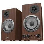 Parlantes Genius SP-HF500B, 16 W RMS, Mini Plug 3.5 mm, Marrón