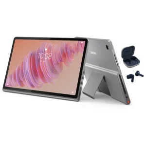 Tablet Lenovo Tab Plus (TB351FU), 11.5" 2K IPS, MediaTek Helio G99 Octa-Core 2.2GHz, 8GB RAM LPDDR4x, 128GB UFS 2.2, Wi-Fi, Android 14, Incluye Funda + Moto Buds, Lunar Grey, Gris
