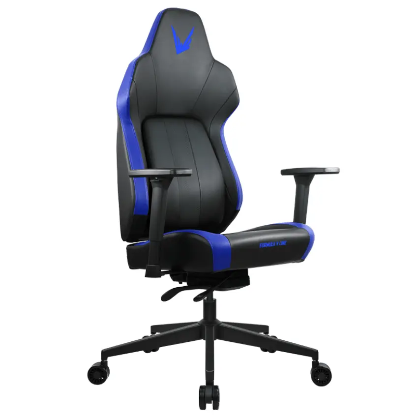 Silla Gamer Formula V Line Viron RacerPU Negro/Azul Oscuro