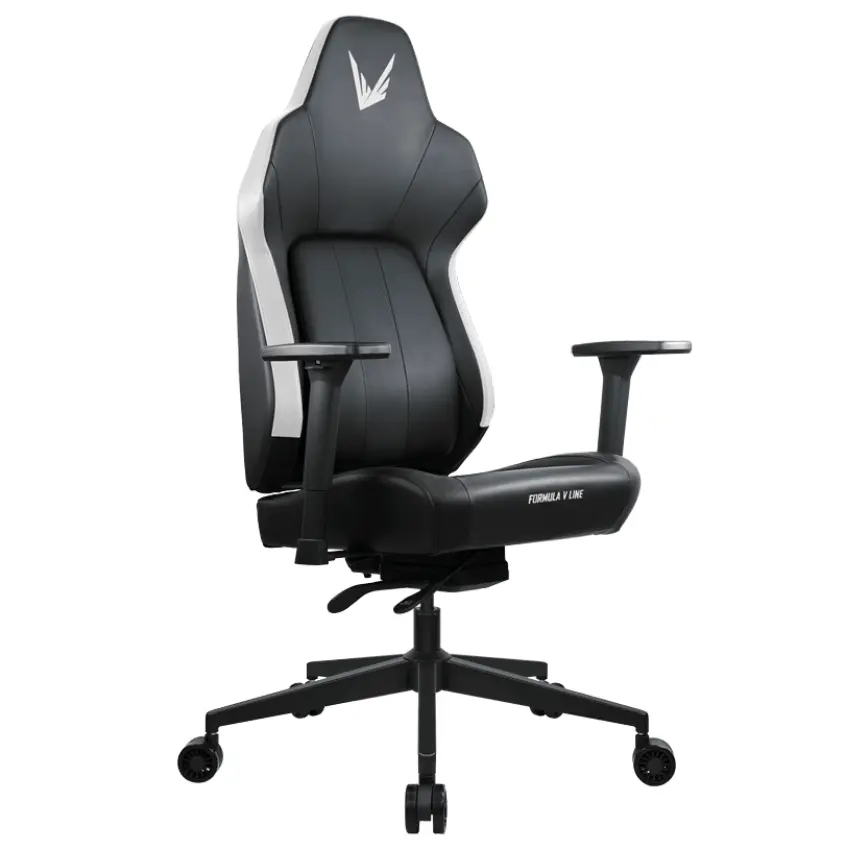 Silla Gamer Formula V Line Viron RacerPU Negro/Blanco