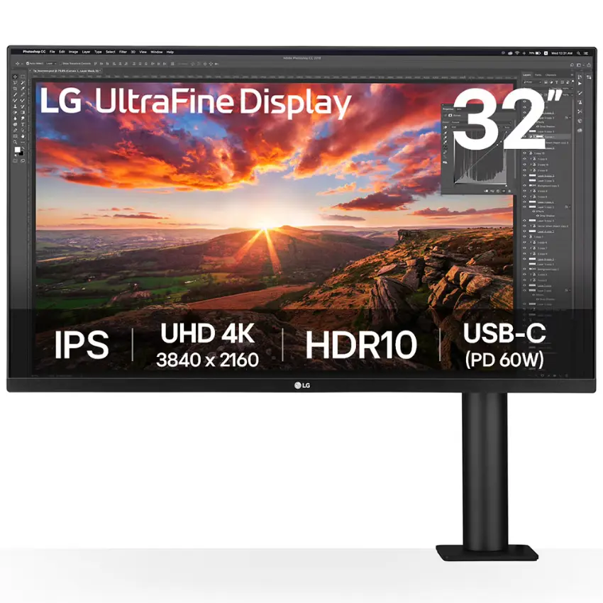 Monitor LG 32UN880K-B, 31.5", 60Hz, IPS, 3840x2160, 5ms, DisplayPort, HDMI, USB-C Monitor LG 32UN880K-B, 31.5", 60Hz, IPS, 3840x2160, 5ms, DisplayPort, HDMI, USB-C