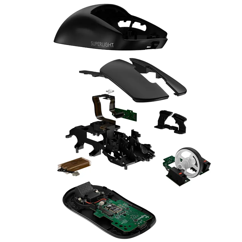 Mouse Inalámbrico Logitech G PRO X SUPERLIGHT 2, LIGHTSPEED, Gamer, Negro