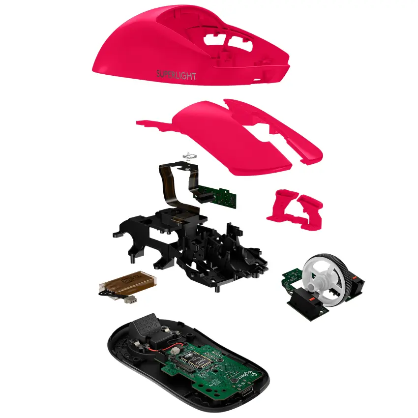 Mouse Inalámbrico Logitech G PRO X SUPERLIGHT 2, LIGHTSPEED, Gamer, Rosa