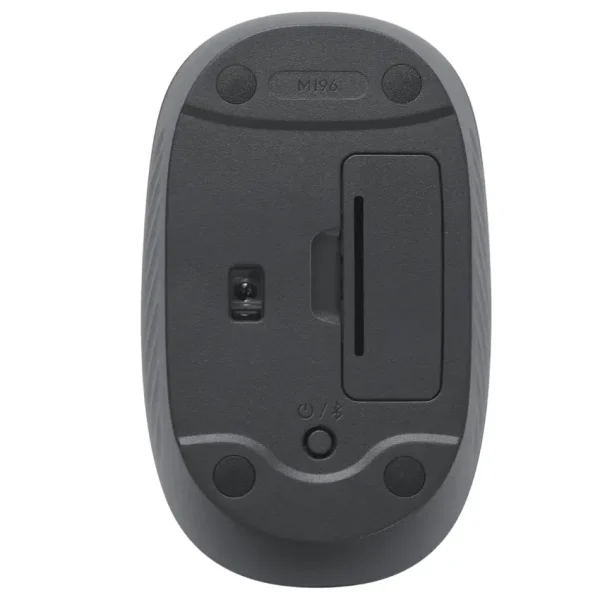 Mouse Inalámbrico Logitech M196, Bluetooth, Gris Oscuro