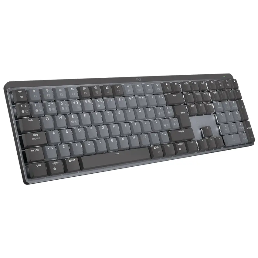 Teclado Inalámbrico Logitech MX Mechanical, Mecánico, Gamer, Táctil, Español, Gris Oscuro