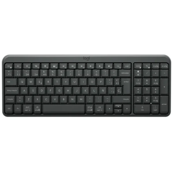 Teclado Inalámbrico Logitech K250, Bluetooth, Gris Oscuro