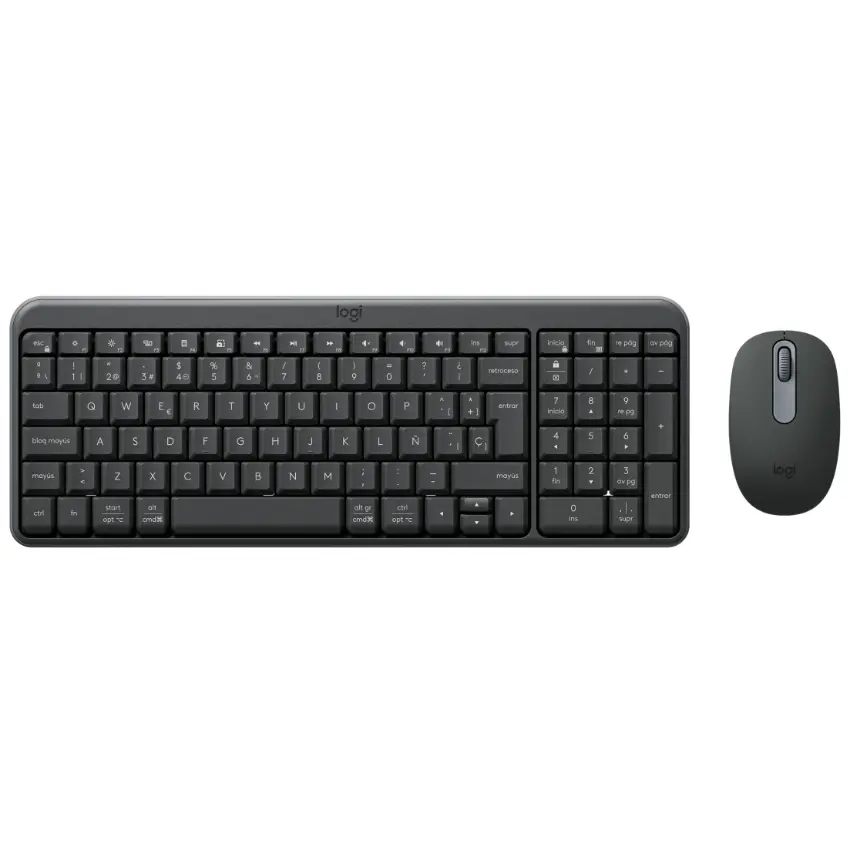 Kit de Teclado y Mouse Inalámbrico Logitech MK250, Bluetooth, Gris Oscuro