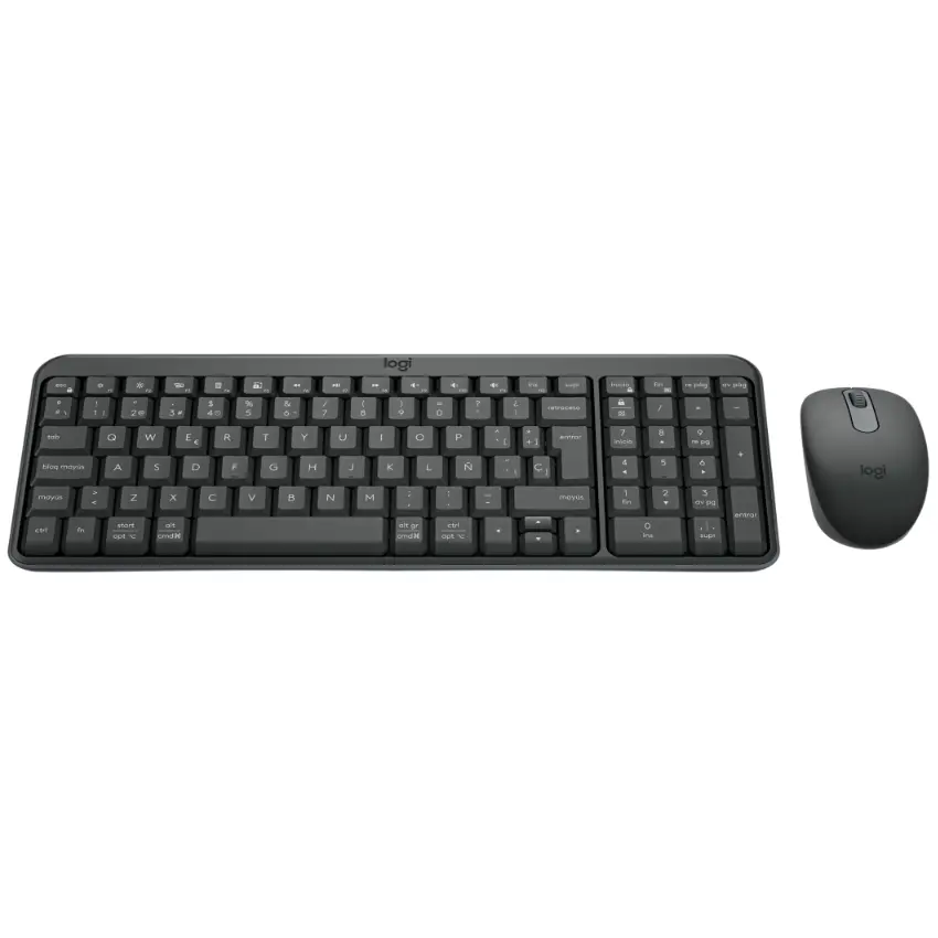 Kit de Teclado y Mouse Inalámbrico Logitech MK250, Bluetooth, Gris Oscuro
