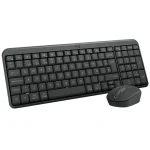 Kit de Teclado y Mouse Inalámbrico Logitech MK250, Bluetooth, Gris Oscuro
