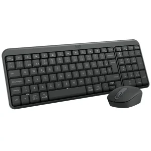 Kit de Teclado y Mouse Inalámbrico Logitech MK250, Bluetooth, Gris Oscuro