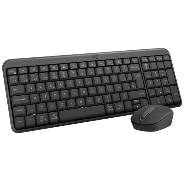 Kit de Teclado y Mouse Inalámbrico Logitech MK250, Bluetooth, Gris Oscuro